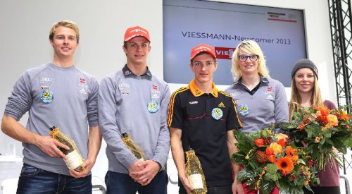 Wir gratulieren unseren Viessmann Newcomern des Jahres 2013: Stefan Luitz (Alpin), Andi Wellinger (Skisprung), Manuel Fait (Nordische Kombination), Vici Carl (Langlauf), Laura Dahlmeier (Biathlon) und Lisa Zimmermann (Freeski)